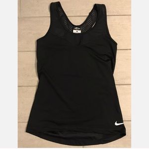 NWOT Nike Dri-Fit Black Mesh Detail Back Tank